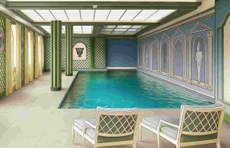 Piscine intérieure design de l'Hôtel Le Magnifique Paris